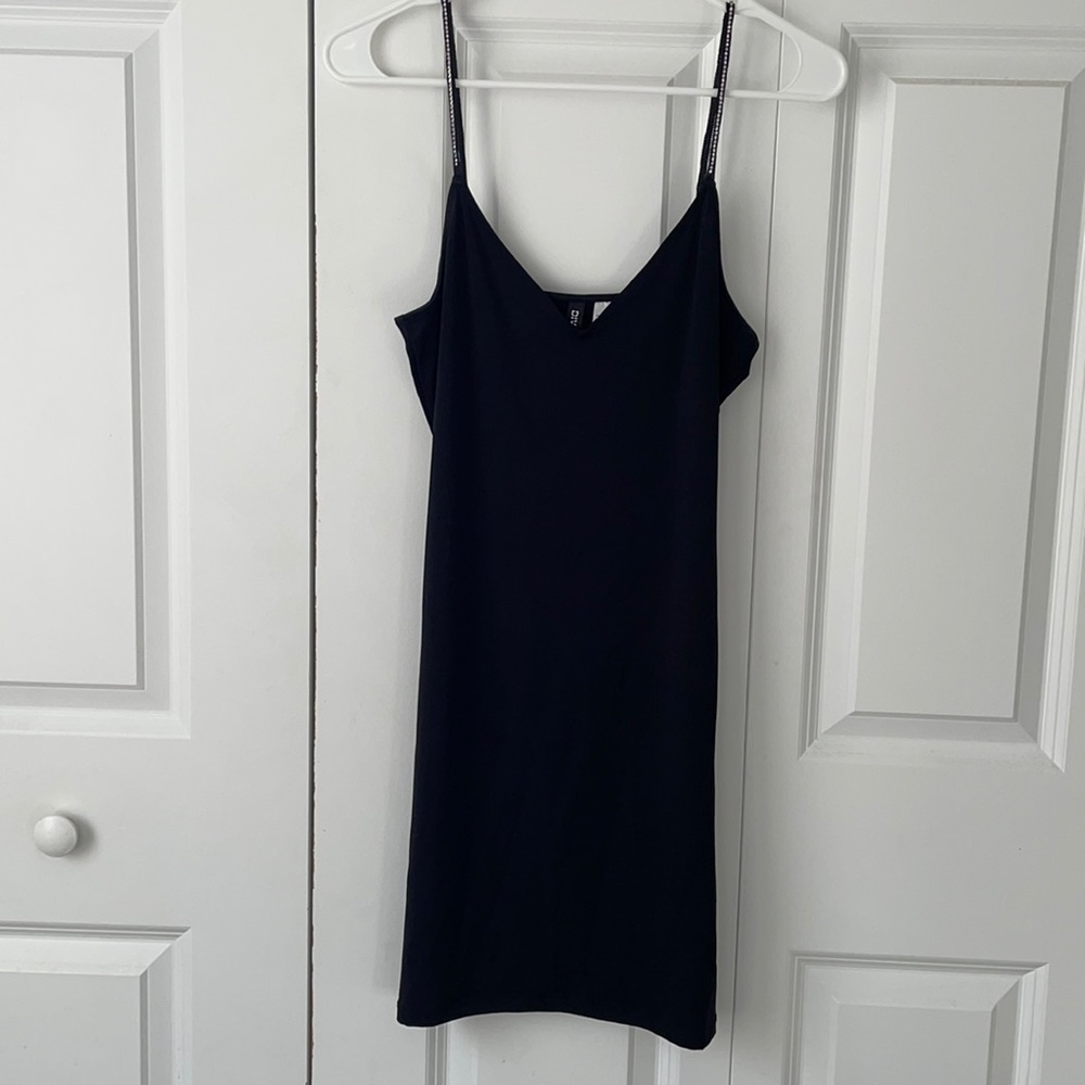 Black Bodycon Dress with Jewel Details